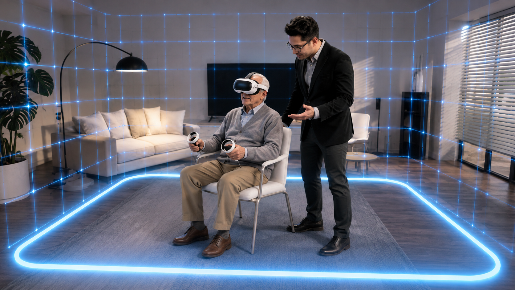 A seated participation option for a guided Immersive Mind & Memory Program (IMMP) session